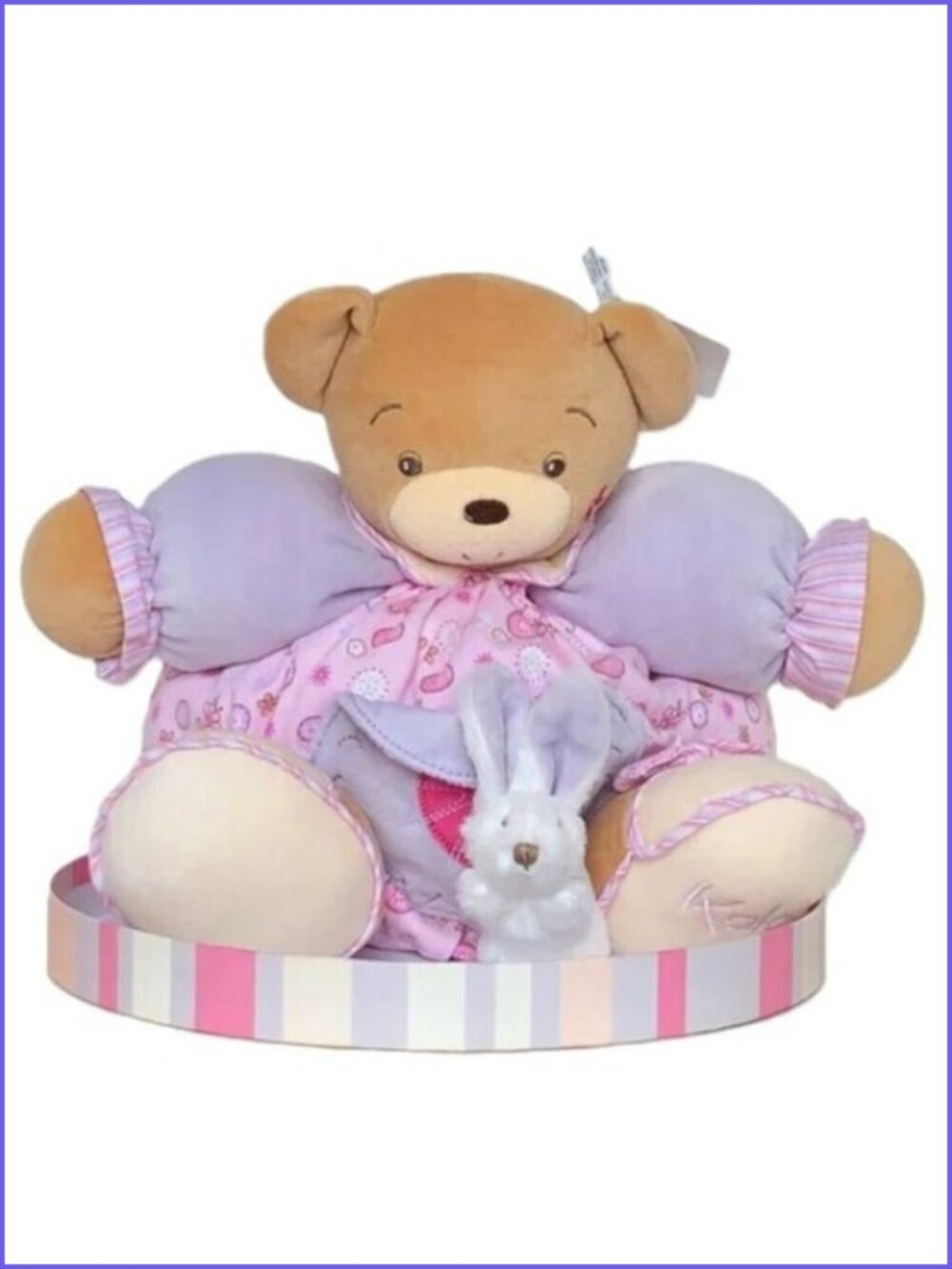 Kaloo Lilirose Large Chubby Bear w/ Detachable Small Bunny New In  Gift Box 0+